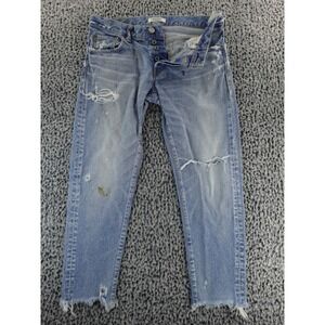 MOUSSY VINTAGE Distressed Light Wash Button Fly Jeans Size 29